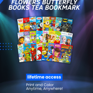 Flowers Butterfly Books Tea Bookmark