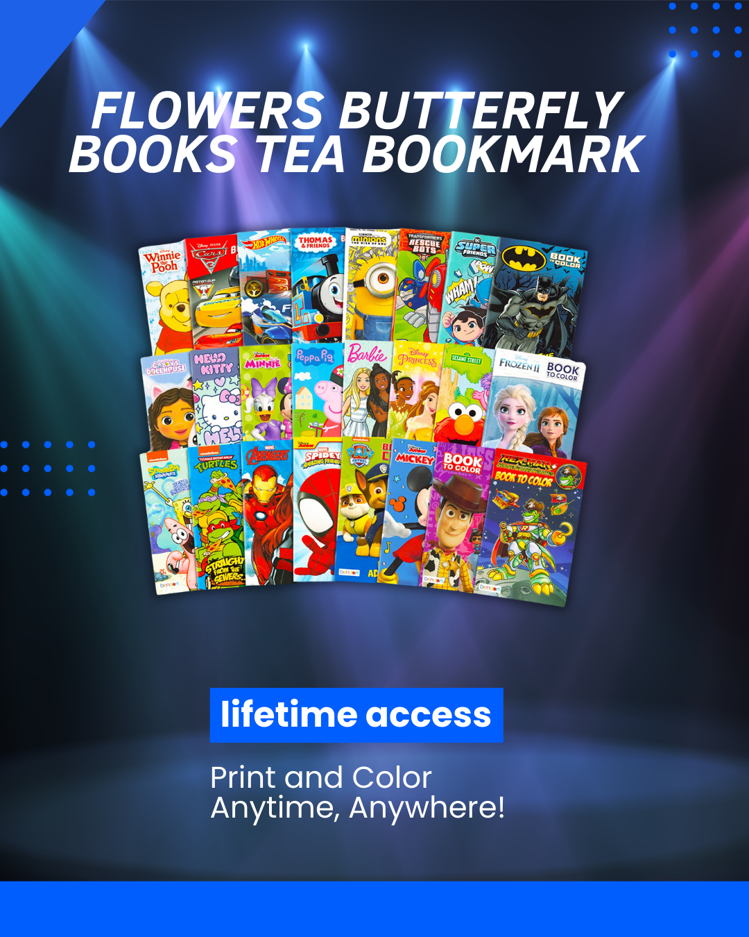 Flowers Butterfly Books Tea Bookmark